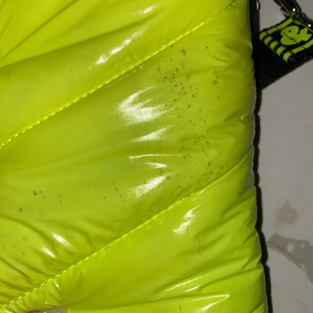 Vibrant Neon Green Quilted Tote Bag - Picture 3 of 5
